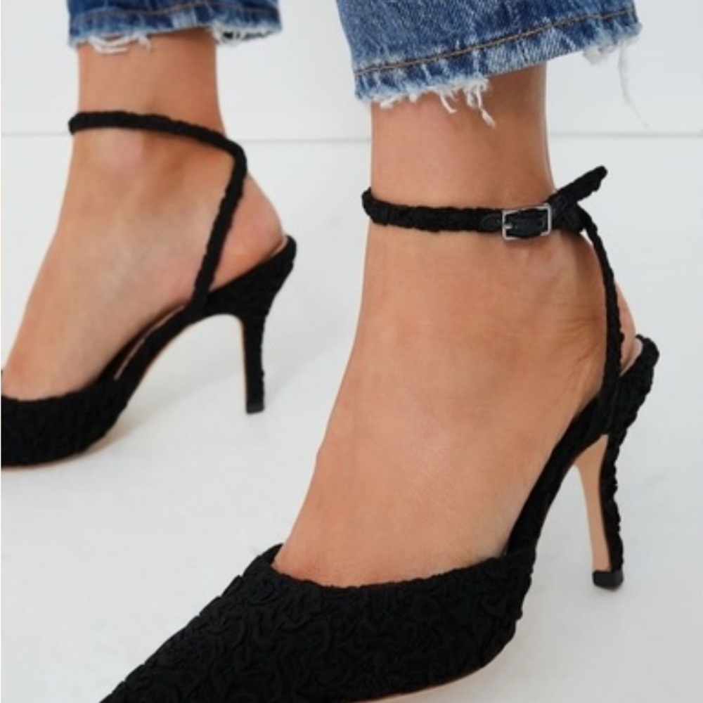 Loeffler Randall Black Textured Heels